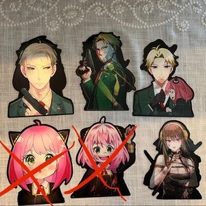 Lot of 4 spy x family Mixed sticker in 3D